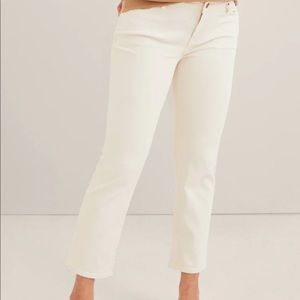 Hatch Ecru Maternity Jeans